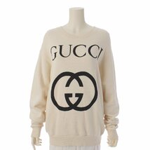 【グッチ】Gucci　インターロッキングG オーバーサイズ スウェットシャツ トレーナー アイボリー XS 【中古】187756_画像1