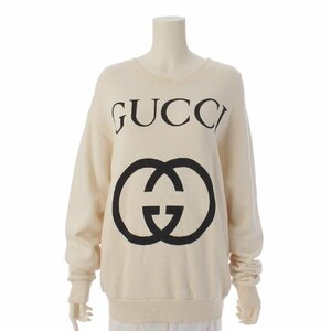 [ Gucci ]Gucci Inter locking G большой размер спортивная фуфайка футболка слоновая кость XS [ б/у ]187756