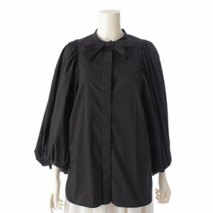 [yoli]yori 21 year puff sleeve ribbon band color shirt blouse YR2121-096AW-2 black F [ used ]187543