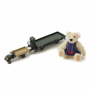 【シュタイフ】Steiff　2003年 ドイツ限定 メルクリンセット テディベア＆列車 ぬいぐるみ 【中古】184945