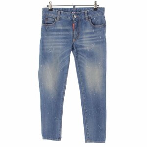 [ Dsquared ]Dsquared2 22SS лента краска укороченные брюки Denim джинсы S75LB0613 голубой 36 [ б/у ]187607