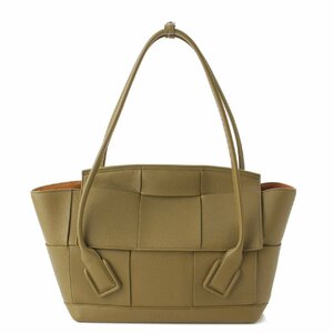 【ボッテガ ヴェネタ】Bottega Veneta　マキシイントレチャート ミディアム アルコ トートバッグ カーキ 【中古】188181