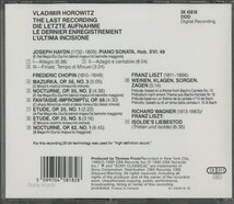 CD/ ホロヴィッツ / ショパン、ハイドン、リスト、ワーグナー THE LAST RECORDING / 輸入盤 SK45818 31027M_画像2