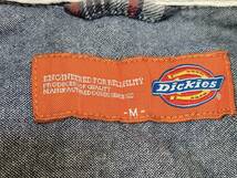 ☆送料無料☆ Dickies ディッキーズ 古着 チェック柄 ダブルポケット ウエスタン ネルシャツ メンズ M グレー トップス 中古 即決_画像8