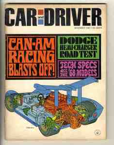 【d0630】67.11 CARandDRIVER／CAN-AM、ダッジチャージャー、アンフィカー、シェルビーの'68モデル、...