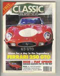 【d0649】(難あり) 95.5 CLASSIC AND SPORTSCAR／フェラーリ250GTO、MGB vs フィアット124スパイダー、ナッシュ・ヒーレー、...