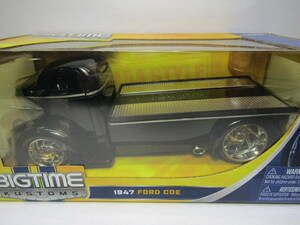 FORD COE 1/24 フォード コア 1947 BLACK Pickup トランスポーター キャリアカー 未開封 V8 深リム ローダウン 車積載車 BigTime JADA TOYS