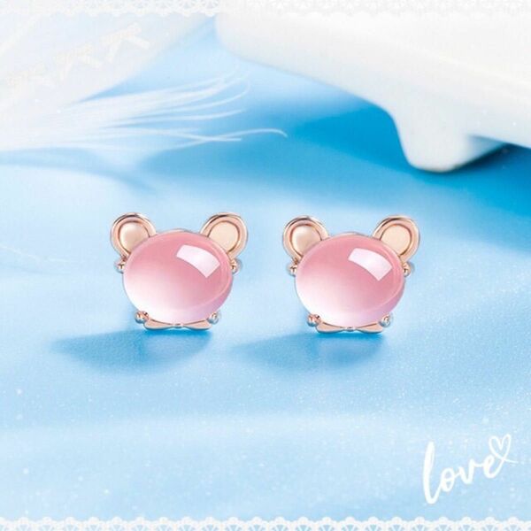 ピアス　レディース　アクセサリー　イヤリング　人気　ピンク　猫　かわいい　セット