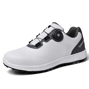  new work golf shoes men's Golf s knee ka dial type .. strong elasticity . sport shoes sport shoes waterproof . slide enduring . Golf supplies ash 23.5~28cm