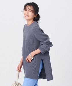 定価25080円！新品　23区　ウールカシミヤブレンドバルキー チュニック ニット　XL グレー