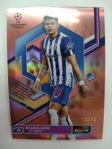 値下げ TOPPS 2022-23 FINEST UCL & UEL BASE No.53 EVANILSON ROSE GOLD PARALLEL 35/75 特価即決 22-23 エヴァニウソン