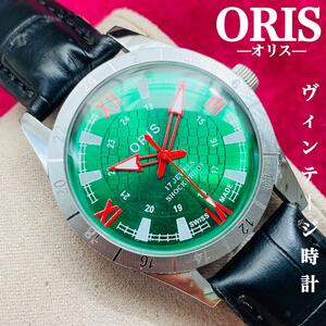 ORIS/ Oris *[ подготовлен ] очень красивый товар * работа товар / Vintage / Швейцария / 17J/ мужские наручные часы / античный / автоматический механический завод / аналог / кожа ремень 687