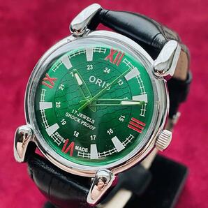 ORIS/オリス★【整備済み】超美品・稼働品/ヴィンテージ/スイス/ 17J/メンズ腕時計/アンティーク/機械式手巻き/アナログ/革ベルト897の画像9