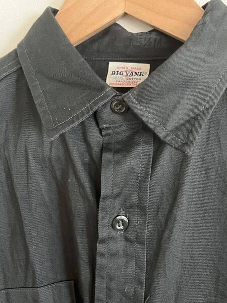 BIGYANK ビンテージワークコットンシャツ 60s 長袖シャツ ダブルアールエル RRL