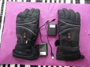 電熱グローブ・電熱手袋　3段階温度調節、撥水加工、タッチパネル対応、５０0０ｍＡｈモバイルバッテリー付き