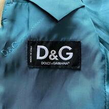 D&G ドルチェ＆ガッバーナ 【王者の風格】 DOLCE&GABBANA テーラードジャケット ブレザー 裏地ブランドロゴ コットン100% L キャメル 2B_画像6