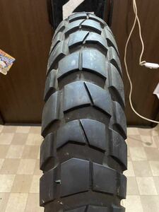 中古MCタイヤ 2022年製造 METZELER KAROO3 120/70R19 パンク修理痕あり メッツラー カルー3 120 70 19 4722 A2687