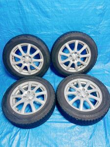 175/65R15スタッドレス4本セット　製造年式16年50週　残溝7mm前後　PCD100 4穴　15x5.5j 参考装着車種ラクティス　アクア　ポルテなど