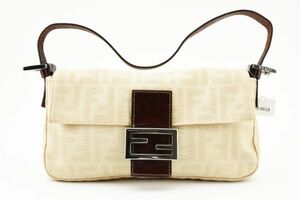 1円 FENDI　フェンディ　ズッカ　キャンバス　レザー　バケット　ハンドバッグ　ショルダーバッグ　肩掛け　ワンショルダー　23-6618