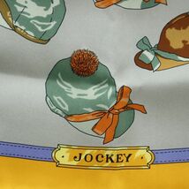 【送料無料】 HERMES 美品　エルメス　カレ70　JOCKEY　騎手　オレンジ　シルク　スカーフ 21-2548_画像8