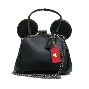 COACH コーチ ハンドバッグ MC-10215 Disney Mickey ディズニー ミッキーマウス 牛革 チェーンショルダーバッグ がま口 2WAY ショルダーバ