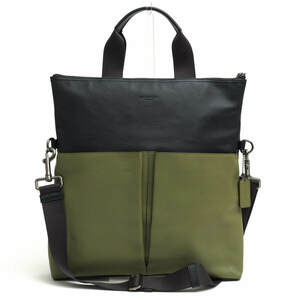 COACH コーチ トートバッグ F11740 Charles Foldover Tote In Colorblock Leather チャールズ フォルドオーバー トート カラーブロックレ