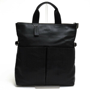 COACH コーチ トートバッグ F37750 Charles Foldover Tote チャールズ フォールドオーバー バッファローエンボスドレザー 牛革 スポーツカ