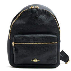 COACH コーチ リュック F38263 Mini Charlie Backpack in Pebble Leather ミニ チャーリー ペブルドレザー 牛革 シボ革 シュリンクレザー