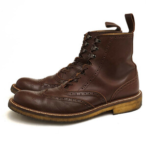 Dry Bones ドライボーンズ レースアップブーツ DSHC-008 Gillie Half Boots 牛革 カウハイド ギリーブーツ ウイングチップ クレープソール