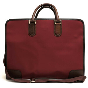 Paul Smith ポールスミス ビジネスバッグ PSH107 STICH POINT NYLON BRIEFCASE 高気密ナイロン ボルドー 2WAY ショルダーバッグ