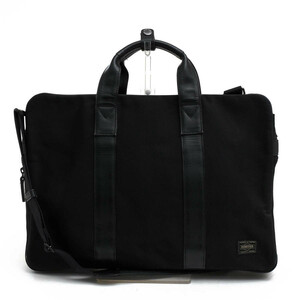 PORTER Porter Yoshida bag business bag 125-04487 TAG 2WAY BRIEFCASEta-k nylon lip Cross cow leather 2WAY shoulder bag 