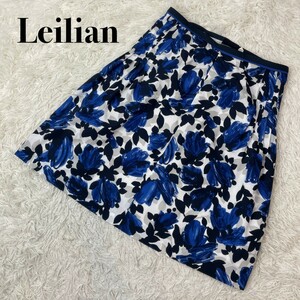 Leilian レリアン 花柄 フレアスカート 13＋ XL 大きいサイズ 商品番号A76