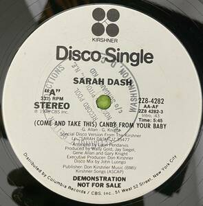 Soul disco record ソウル　ディスコ　レコード　Sarah Dash (Come and Take This)Candy From Your Baby(12) 1978