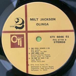 Jazz soul sampling raregroove record ジャズ ソウル サンプリング レアグルーブ レコード Milt Jackson Olinga(LP) 1974の画像6