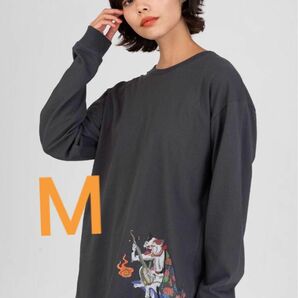 Ｍサイズ　猫股　石黒亜矢子　コラボ長袖Tシャツ　グラニフ