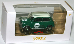 ノレブ 3インチ 1964 ミニ クーパー Mini Cooper S Norev グリーン ラリー#74 1/64 トミカ サイズ モーリス Morris