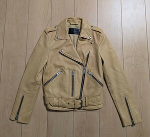 UK2 ALL SAINTS BALFERN BIKER WL081L AS129642R ライダースジャケット シープレザージャケット 革ジャン レザージャケット 羊革