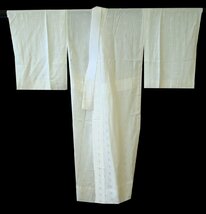 時代屋 美品 裄66．3ｃｍ 礼装用 白地 倫子地 長襦袢 正絹 居敷当て付 未使用 155cm～163cm Jｓ500_画像1