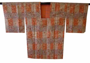 時代屋 美品 裄64．8ｃｍ 能衣装地 高級感 道行コート 正絹 仕立上り 150cm～158cm Cｓ1063