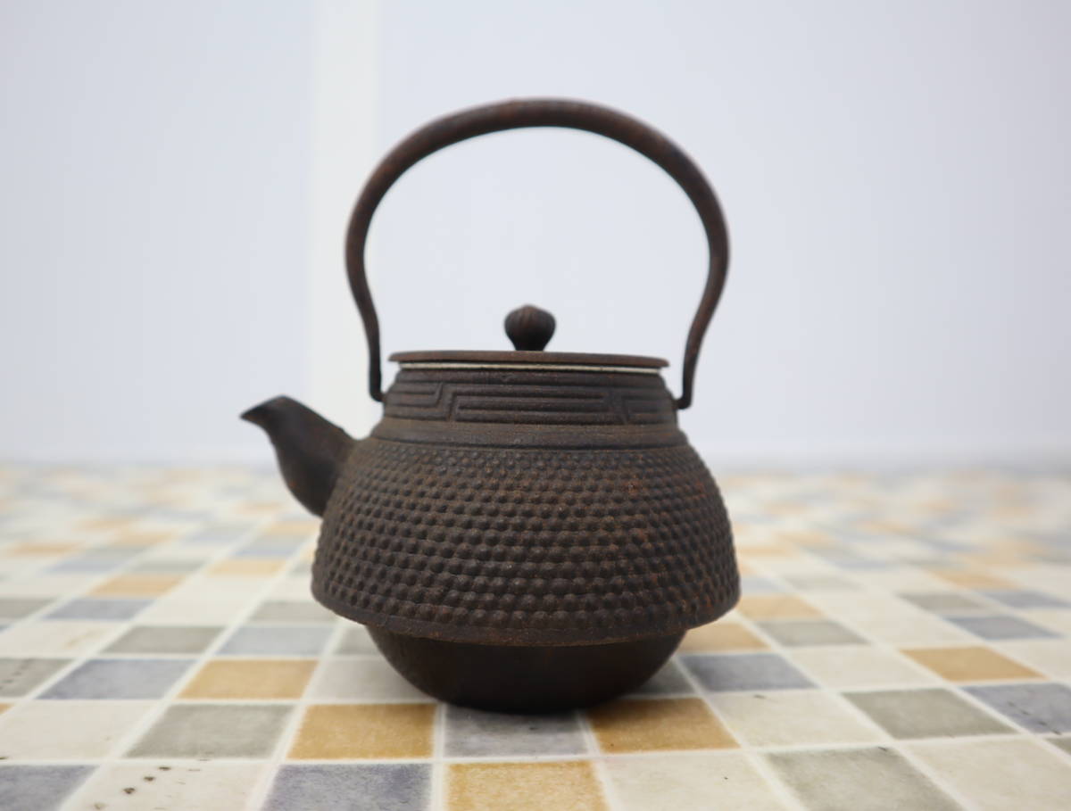 中古品祥雲堂造 鉄瓶 竹籠 煎茶道具 古美術 年代物 伝統工芸