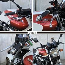 714 アルミ合金　ハンドルグリップ 左右セット 原付 バイク カスタム オートバイ ビッグスクーター 汎用 グリップ ホンダ 銀　シルバー_画像2
