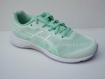 即決 24.5cm asics ヒモ式 アシックス レーザービーム RH 1154A144 301 ミント 子供 キッズ 女の子 スニーカー 通学 上履き_画像1