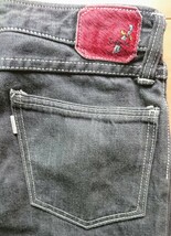 送料無料SKULL JEANSブラック ジーンズ3 S M黒デニム メンズ レディース キッズ30 31 32古着パンツ細身501ロックM復刻ボトムスXX後染め_画像4