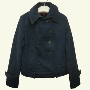 TOMMY GIRL / トミーガール レディース ピーコート ウール混ジャケット アウター Sサイズ ネイビー a-1004