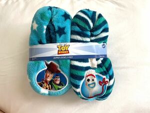  new goods # Toy Story Kids room shoes slippers 15-19cm 4-7 -years old .... socks 2 pair blue 