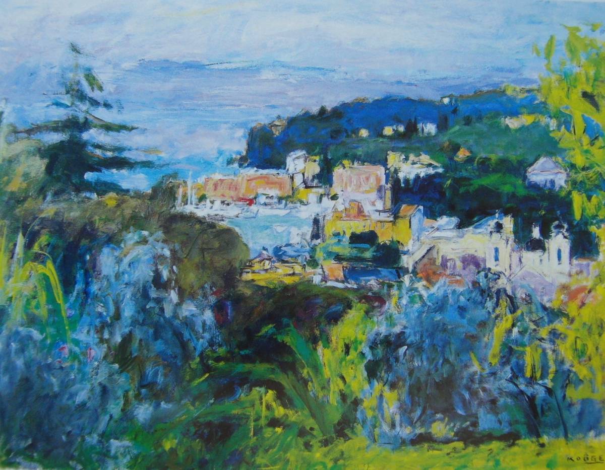 Santa Margherita (Italie), Yukichi Kamishita, Livres d'art rares/peintures encadrées, nouveau cadre photo, Bonne condition, livraison gratuite, peinture, peinture à l'huile, Nature, Peinture de paysage