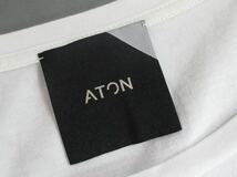 ATON ロングスリーブ ホワイト カットソー Tシャツ 高品質 オンワード 2 Mサイズ 白 トップス レディース 綿 白 シャツ カジュアル モード_画像7