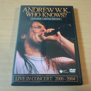 アンドリューW.K. DVD「知るか!WHO KNOWS?」●