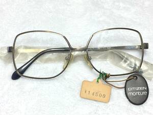 デッドストック CITIZEN monture 眼鏡 IA-1062PDP 50 シルバー 小ぶり 未使用 シチズン パリ型 メタルフレーム 昭和 レトロ ビンテージ