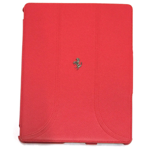 1円 CG MOBILE iPadケース フェラーリ FERRARI iPad 2 / iPad 3用 リアルレザー 本革 レッド 赤 保存箱 付属